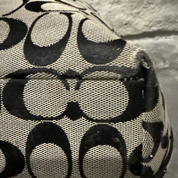 Authentic Rare Coach Black Stripe Bucket w/Patent Leather No M1382-F30581 - Picture 9 of 12